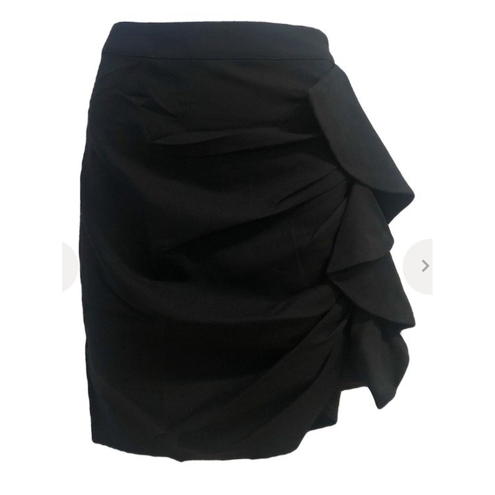 NWT Marie Oliver‎ Rachel Women's Rugged Ruched Wool Black Skirt 8 MSRP $238